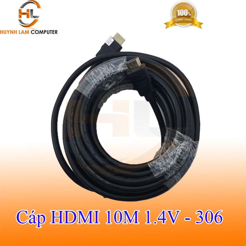 Cáp HDMI 10m 306 FullHD chuẩn 1.4v - Hãng phân phối