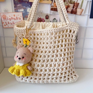 Túi len handmade kèm móc khoá