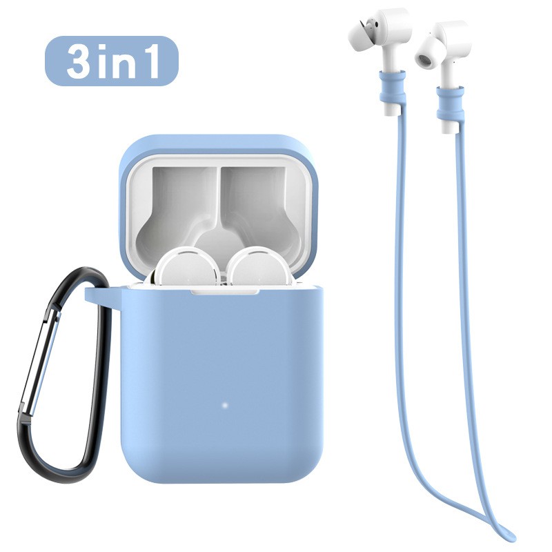 Vỏ Bảo Vệ Hộp Sạc Tai Nghe Xiaomi Air Bluetooth Không Dây Bằng Silicon Kèm Hộp Đựng Chống Rơi