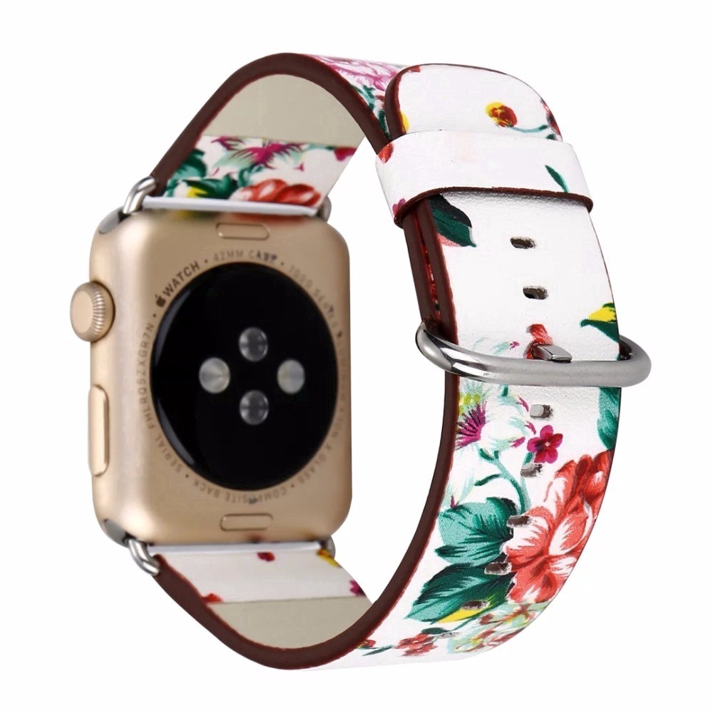 Dây đeo bằng da cho đồng hồ thông minh Apple Watch Series  7/ se / 6 / 5 / 4 3 / 2 / 1 ( 41mm 45mm 38mm / 42mm / 40mm / 44mm)