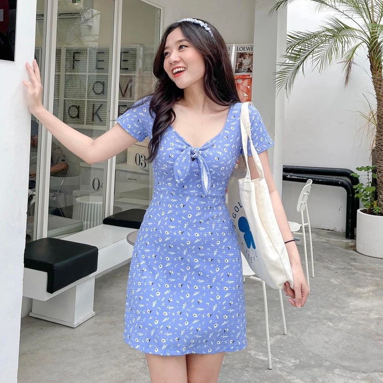 Đầm PHOEBE - Đầm thun ôm nơ ngực
