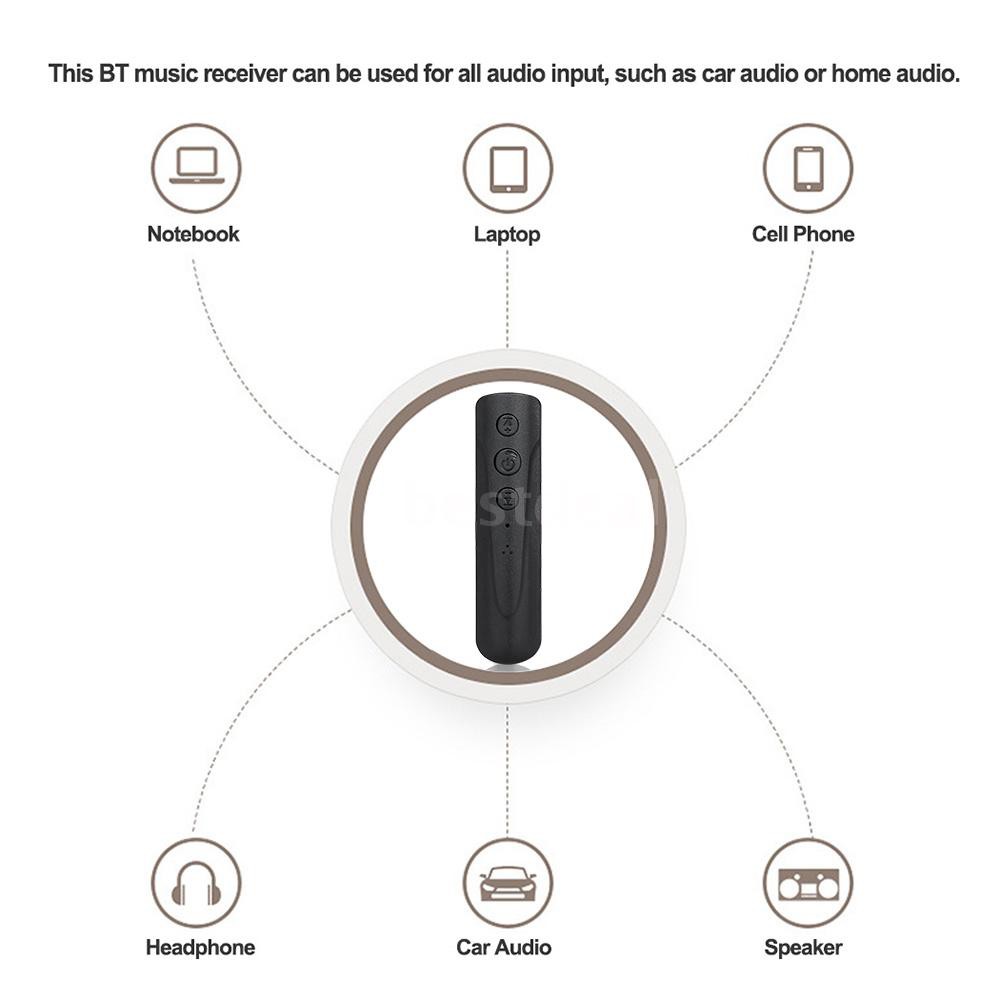Set đầu thu tín hiệu Bluetooth 4.1 không dây RPF-08 + giắc chuyển đổi âm thanh kèm mic AUX cho tai nghe