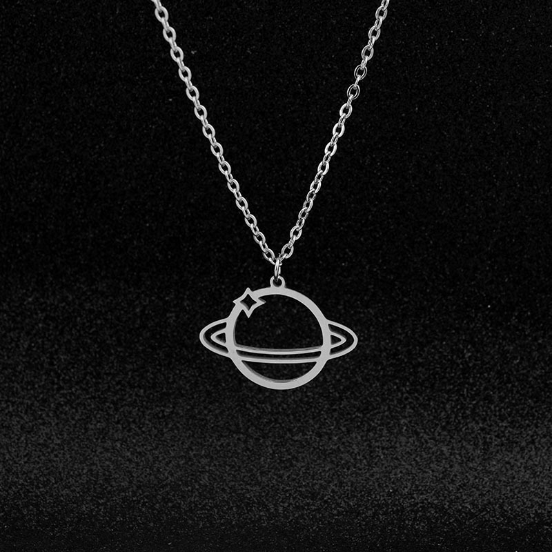 Dây Chuyền Bằng Thép Không Gỉ 23569 Mặt Hình Hành Tinh Thời Trang Dễ Phối Đồ