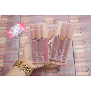 Set 3 Son Kem Lì MAGIC CASA Siêu Xinh Chất Mềm Và Mịn Môi Cao Cấp