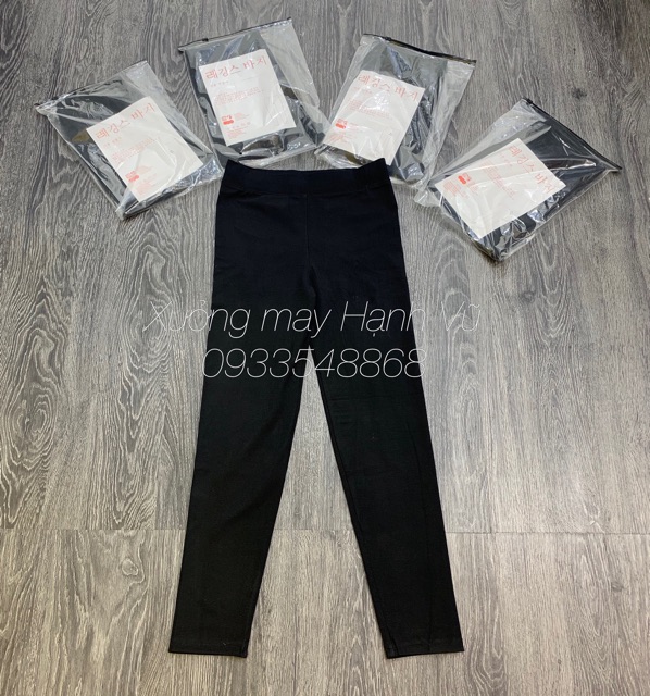 QUẦN LEGGING XUẤT HÀN CẠP CAO CỰC ĐẸP CHẤT COTTON DÀY MỊN THOÁNG MÁT THỜI TRANG BANAMO FASHION QUẦN LEGGING HÀN 715