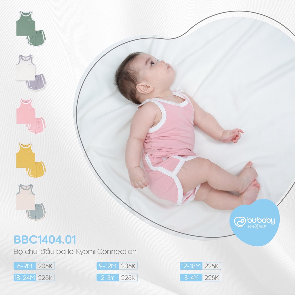 [CHÍNH HÃNG] Bộ chui đầu ba lỗ Kyomi Connection trẻ em BBC1404.01 Bu