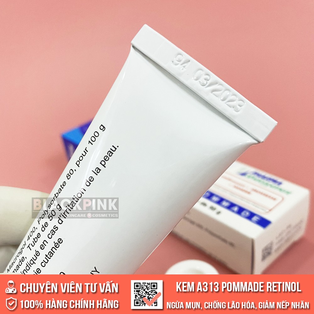 Kem A313 Retinol Pháp Pommade Cream 50g - Làm mờ thâm nám, trẻ hóa da, giảm mụn, các đốm nâu và sẹo do mụn | BigBuy360 - bigbuy360.vn