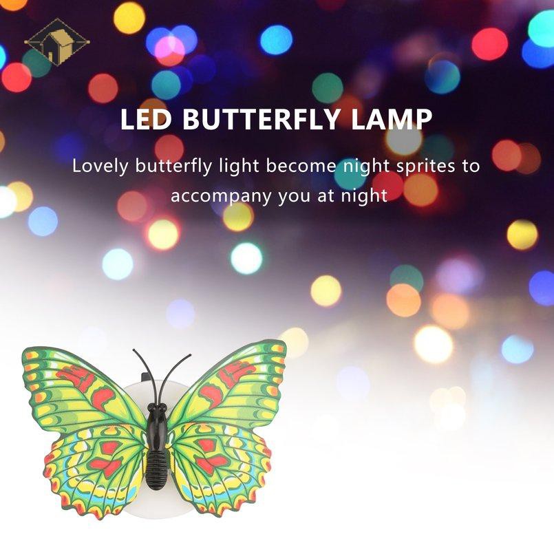 Đèn Ngủ Led Hình Bươm Bướm Nhiều Màu Sắc Lấp Lánh