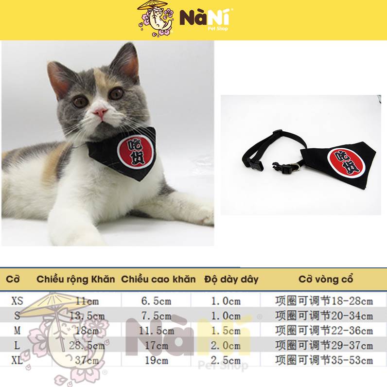 Yếm đeo cổ chó mèo phong cách Ninja Nhật siêu ngầu và dễ thương - nanipetshop