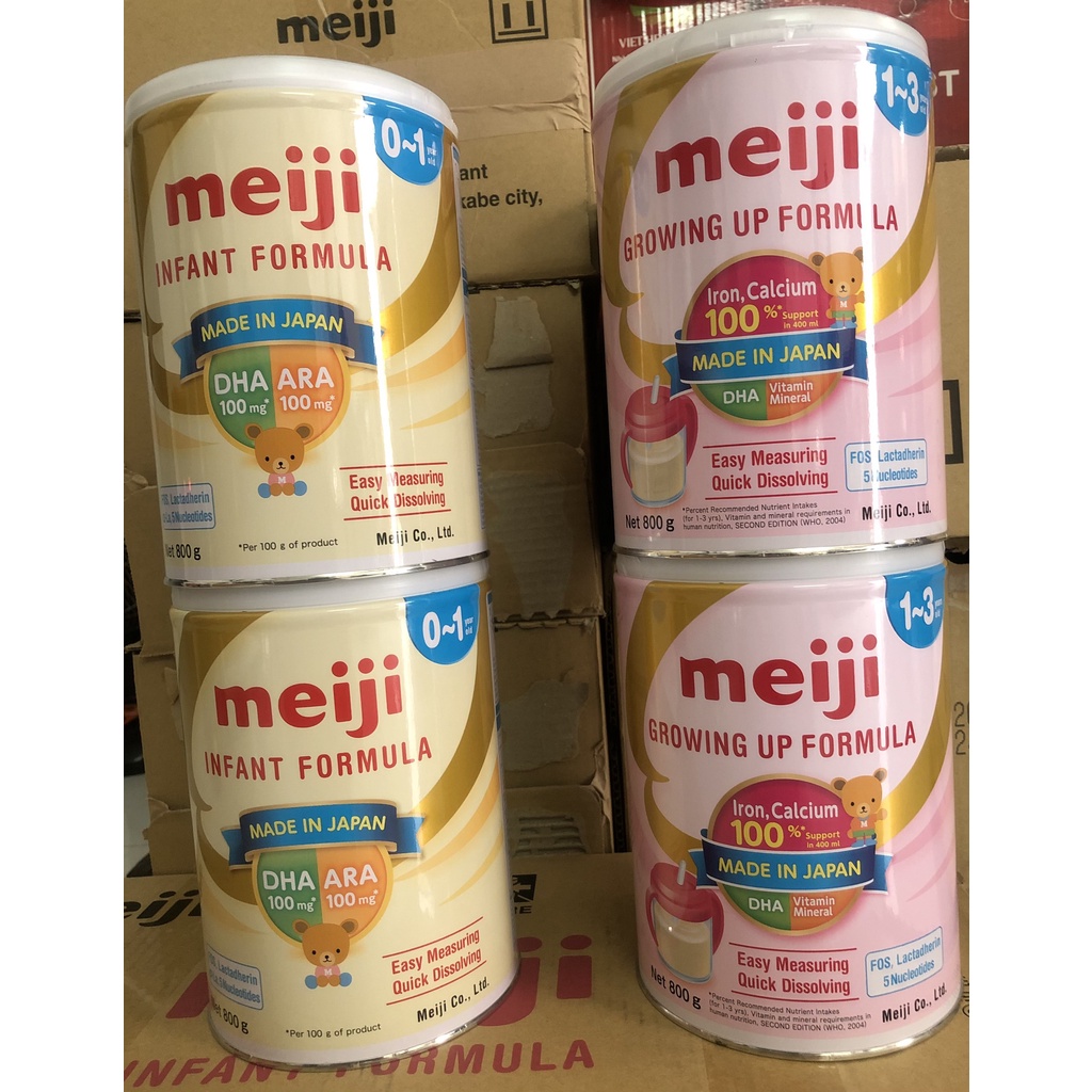 Sữa bột Meiji nhập khẩu số 0/số 1 Lon 800g/Thanh 432g