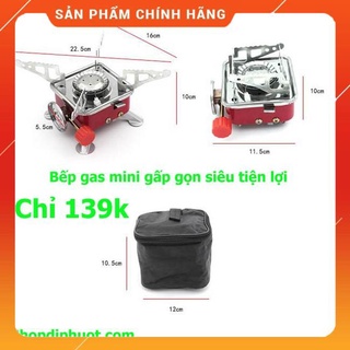 Bếp ga mini đi Phượt du lịch xếp gọn