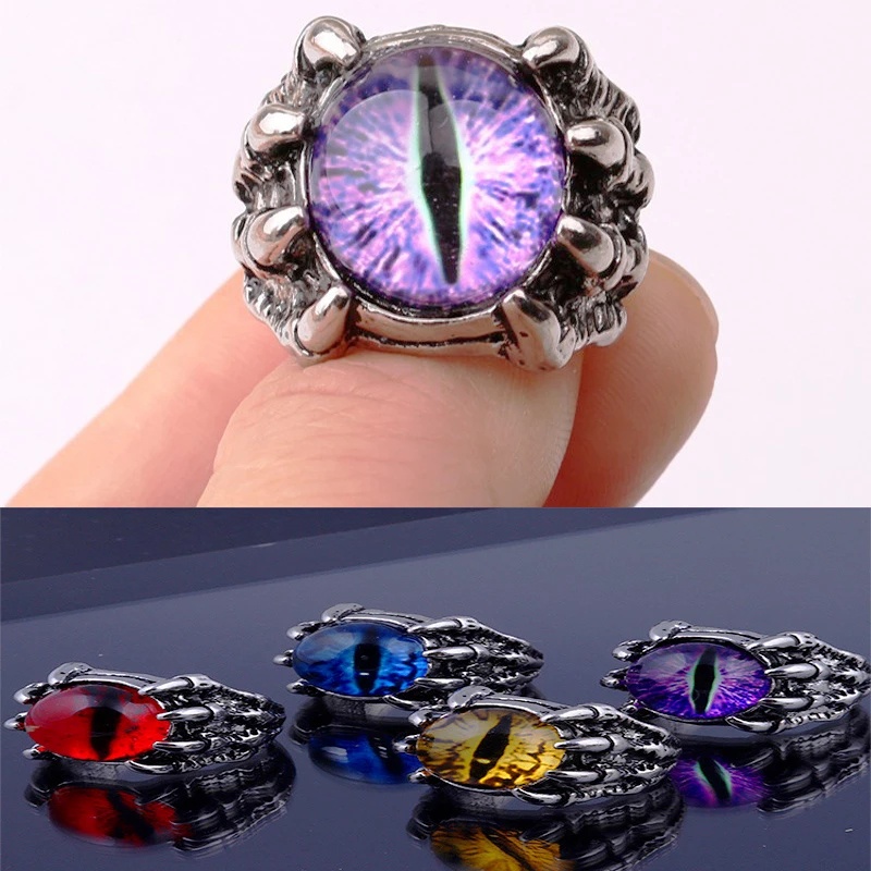 Nhẫn hở hình mắt quỷ thời trang sáng tạo có thể điều chỉnh