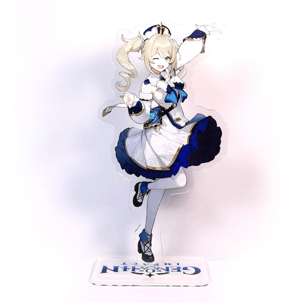 Tượng acrylic họa tiết nhân vật Razor Noelle Barbara QiQi trong game Genshin Impact