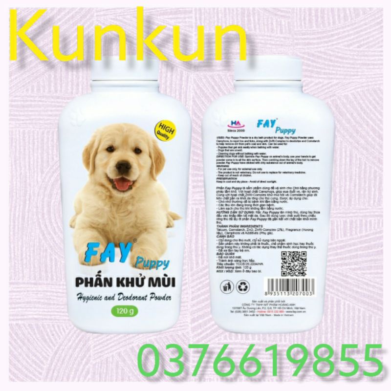 Phấn Khử Mùi Fay Puppy- 120g