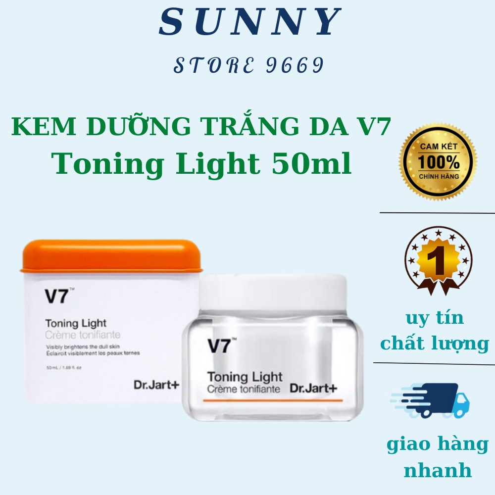 Kem dưỡng trắng da v7 Toning Light Dr.jart+ chính hãng full size 50ml