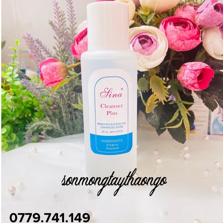 (Hàng mới về) Nước lau gel siêu bóng Sina - Chai 200ml dành cho Nail