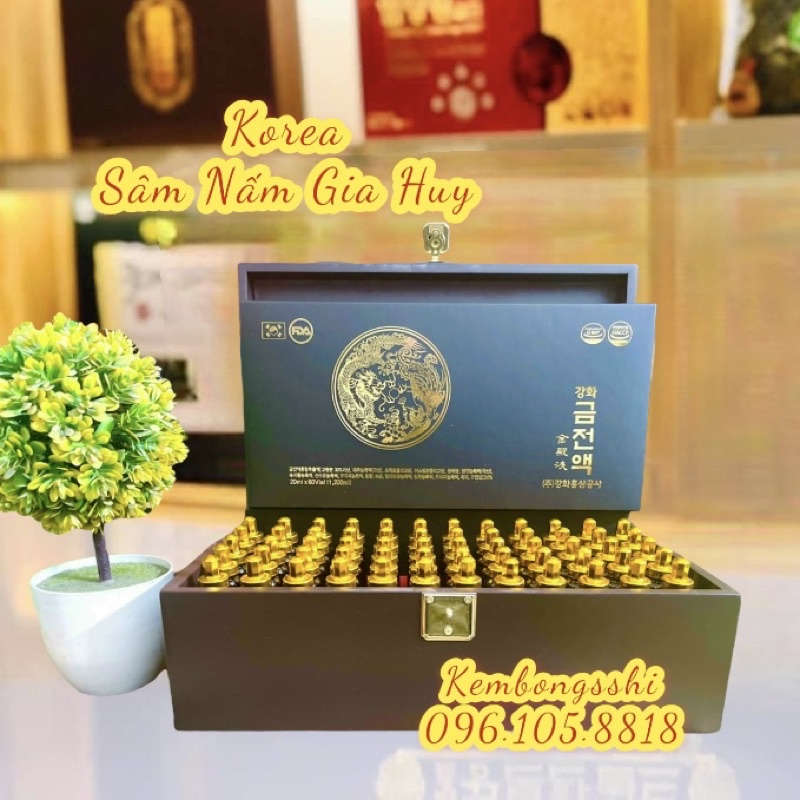 Tinh Chất Đông Trùng Hạ Thảo Hàn Quốc, Hộp Gỗ 60 ống