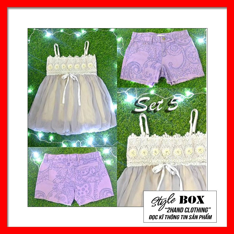 (ẢNH THẬT) SET ÁO 2 DÂY ĐÍNH HẠT VÀ QUẦN SHORT JEAN TÍM HOAT TREND