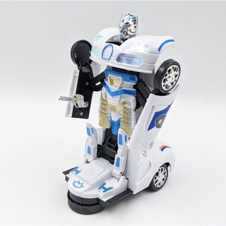 Xe biến hình robot cảnh sát - Xe cảnh sát biến hình robot 8990