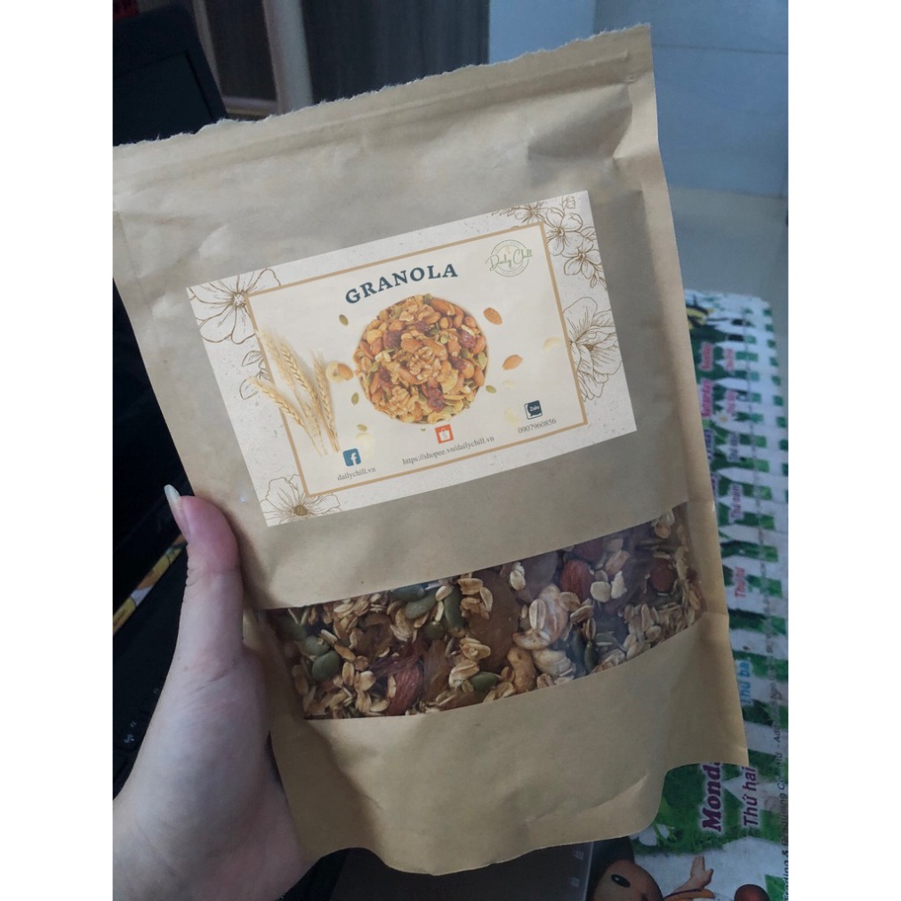 Granola Ăn Kiêng , Hạt Dinh Dưỡng Thêm Hạnh Nhân, Óc Chó ,Macca Daily Foods