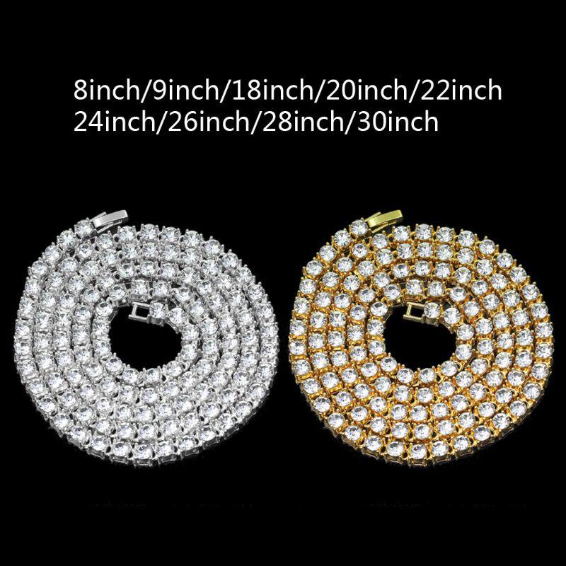 Vòng cổ đính đá zircon Miami Cuban thời trang cho nam