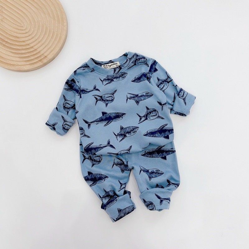 COMBO 2 BỘ ZIP HÌNH SƯ TỬ VÀ CÁ MẬP CHO BÉ TRAI