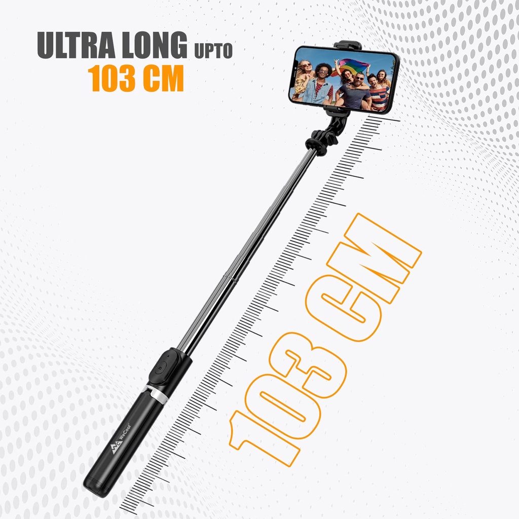 Gậy chụp ảnh selfie Lenovo x Wecool S2 không dây Bluetooth 103cm có thể chỉnh và xoay được