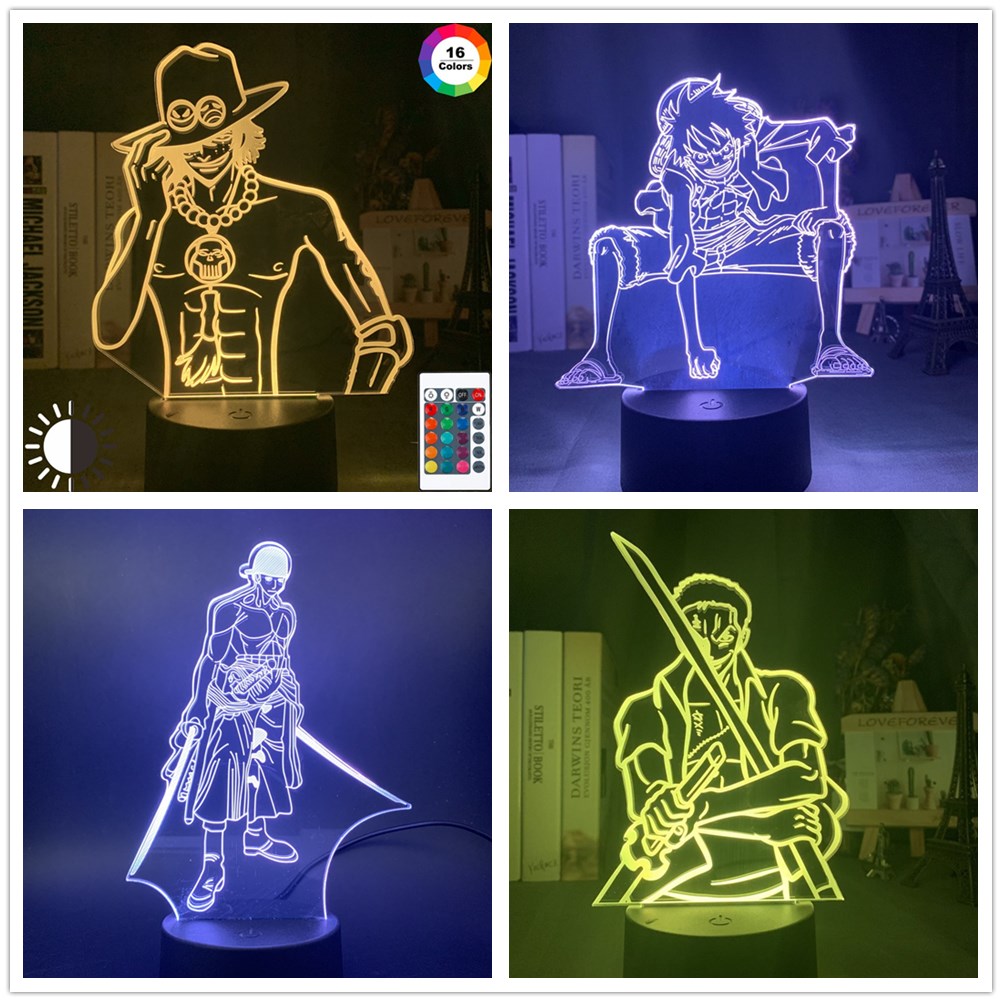 Mô Hình Nhân Vật Phim One Piece 3d Có Đèn Led Trang Trí