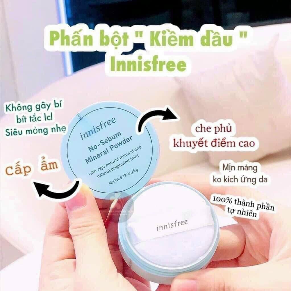 Phấn phủ dạng bột innisfree No Sebum Mineral Powder Date 9/2024