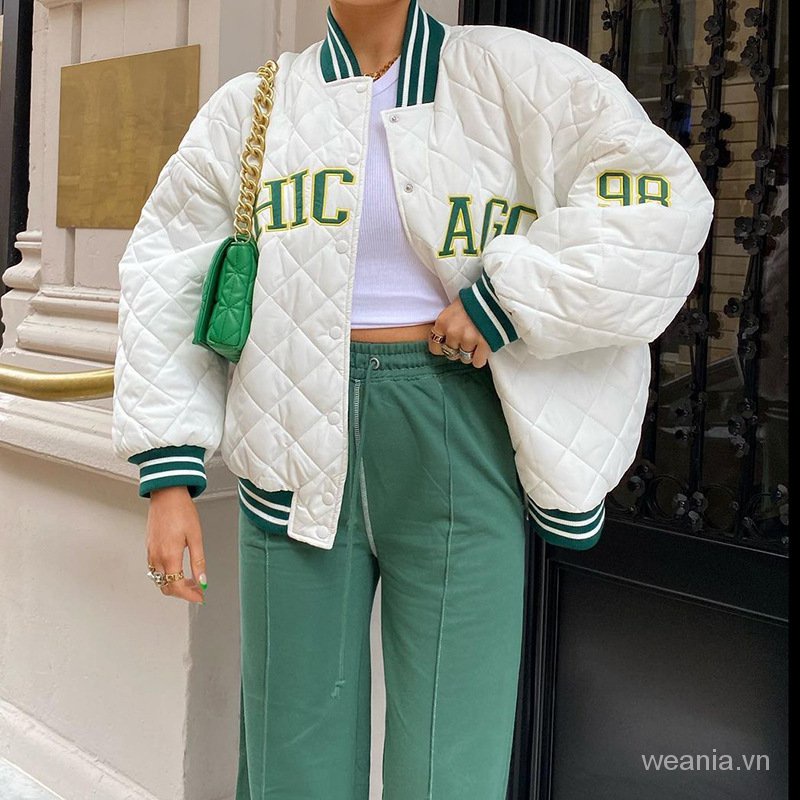 Áo Khoác Tay Dài Phối Nút Phong Cách Retro