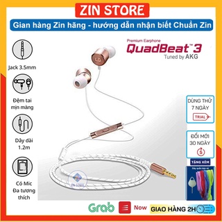 Tai nghe LG QuadBeat 3 Tuned by AKG, LG Wing G8 ThinQ Velvet V40 V50 Chính Hãng, Bass ấm cực phê - Tặng kèm dây q