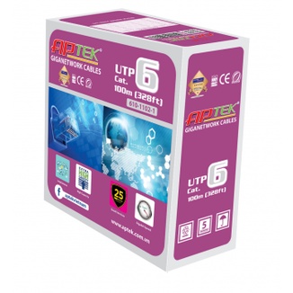 Thùng cáp mạng APTEK Cat 6E UTP 305m - Hàng Chính Hãng - Bảo hành 1 tháng