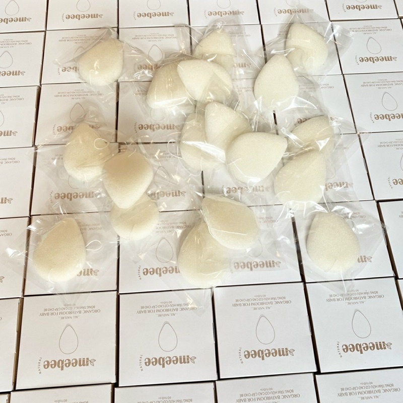 Bông tắm hữu cơ organic meebee an toàn cho bé