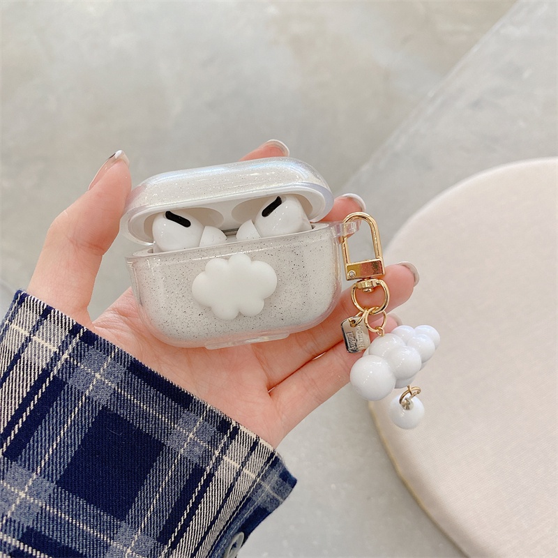 Vỏ Bảo Vệ Hộp Sạc Tai Nghe AirPods Pro 1 2 3 Bằng TPU Hình Đám Mây Dễ Thương