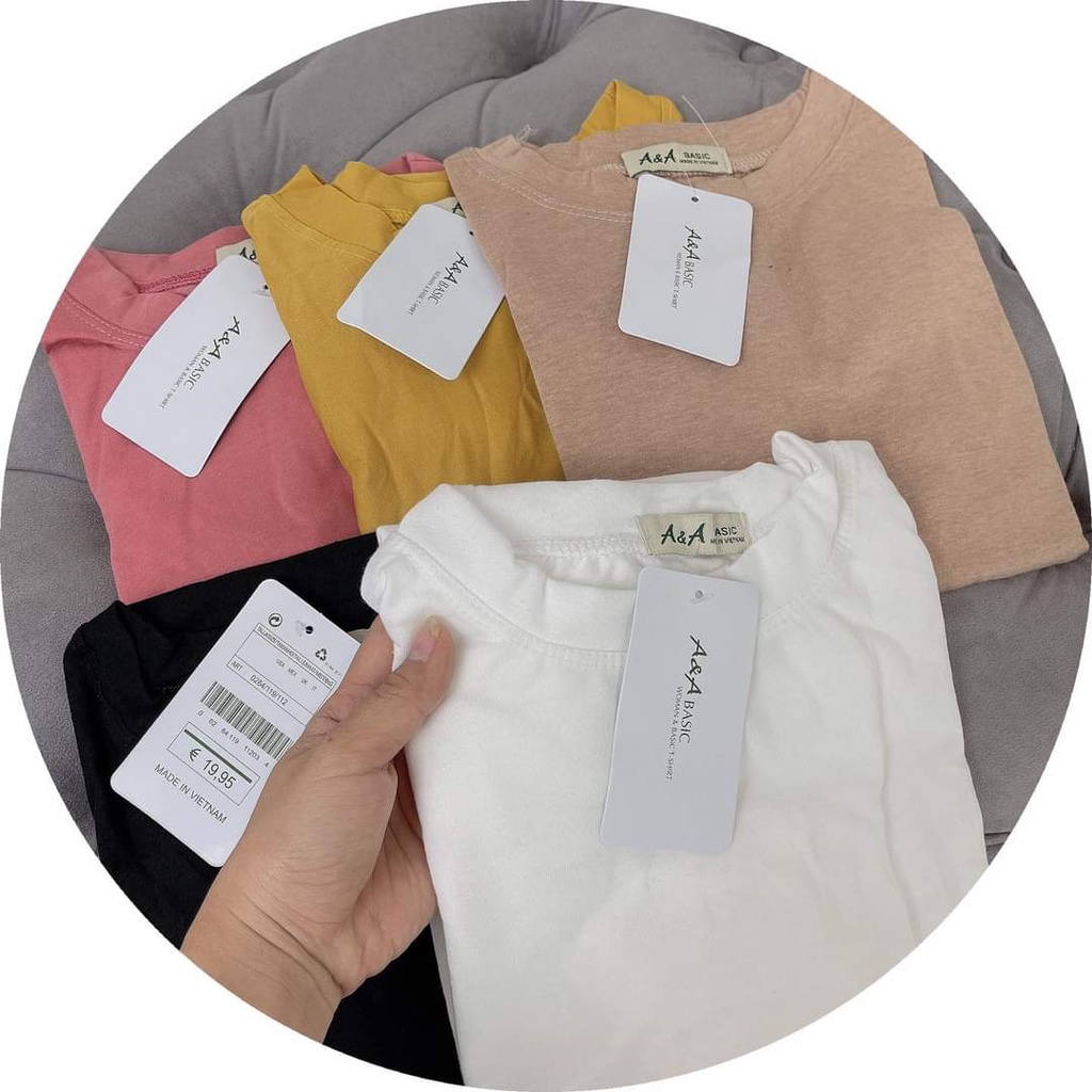 Áo Thun Trơn Nam Nữ Phông Unisex Tay Lỡ Form Rộng Cổ Tròn Nhiều Màu Ảnh Thật Shop Chụp ( 65 kg mặc vừa )