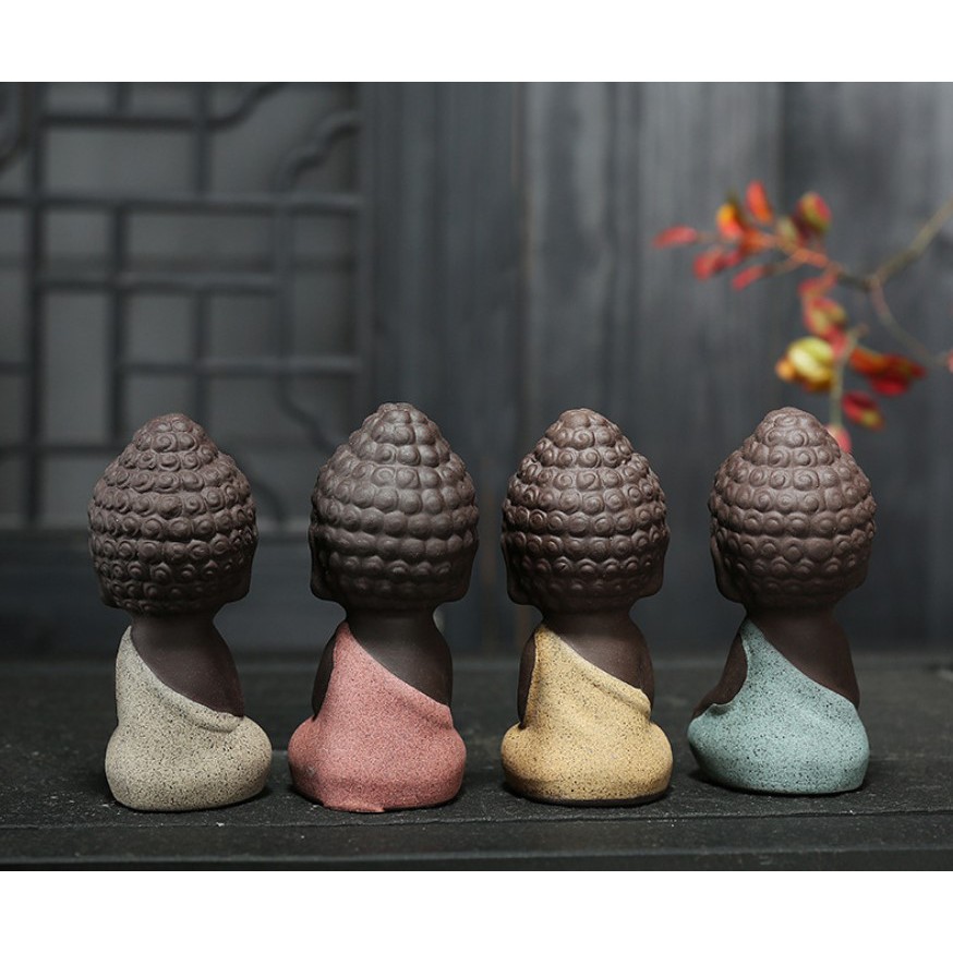 Tượng phật Thích Ca 🎁FREESHIP🎁 Tượng phật gốm sứ cát tím -Tượng phật trang trí xe hơi, tiểu cảnh | BigBuy360 - bigbuy360.vn