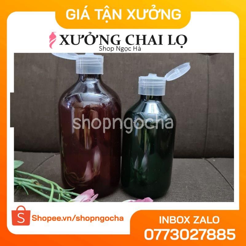 Chai Chiết Mĩ Phẩm ❤ GIÁ RẺ NHẤT ❤ Chai nhựa pet Nắp bật 300ml,500ml chiết mỹ phẩm , phụ kiện du lịch