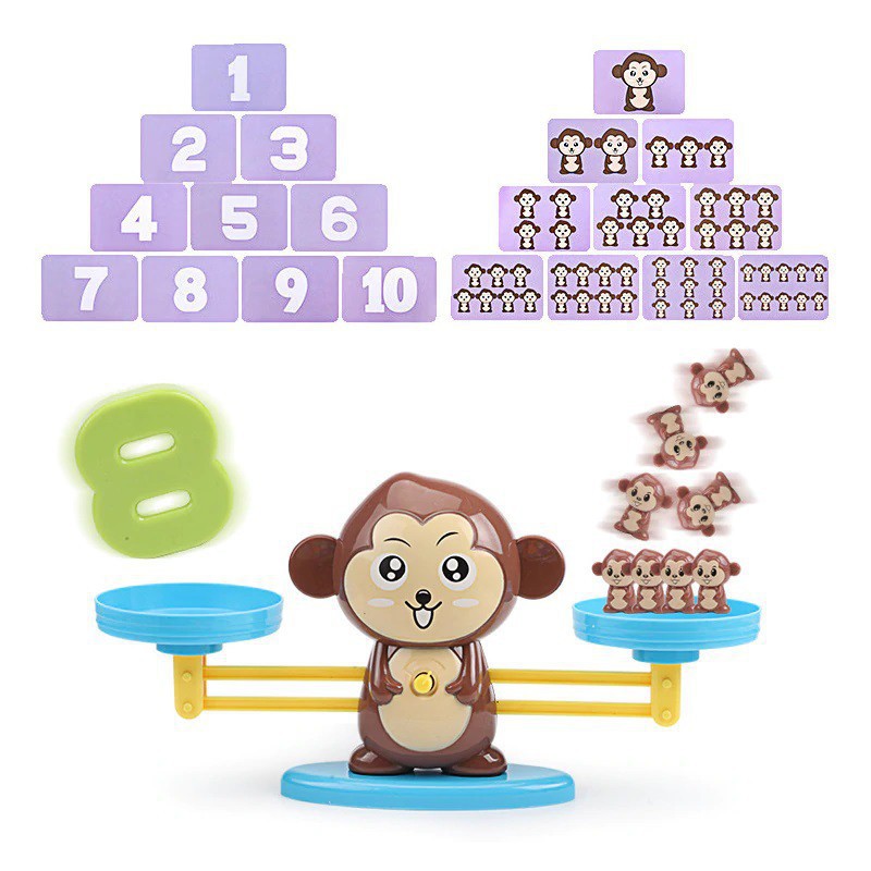 Đồ chơi con khỉ học toán cân bằng thông minh - Moon Shop
