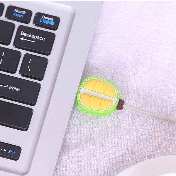 Nút silicon hoạt hình đáng yêu bảo vệ dây cáp chống rơi đa năng