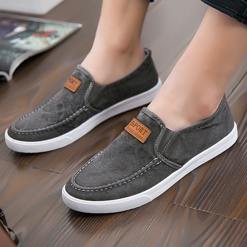 Giày lười vải Canvas thoáng khí thời trang cho nam size 38-45 | BigBuy360 - bigbuy360.vn