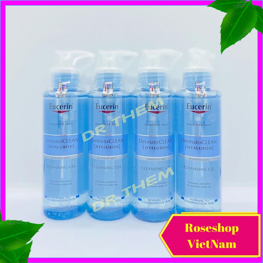 ✅Sữa Rửa Mặt Eucerin cho Da Nhạy Cảm Eucerin DermatoCLEAN [HYALURON] Cleansing Gel 200ml - Refreshing. RSVN SP50