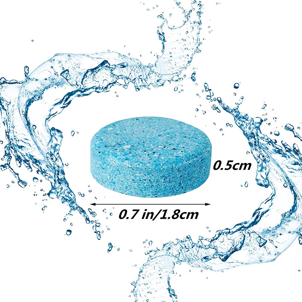 Set 50 Viên Sủi Vệ Sinh Kính Chắn Gió Xe Ô Tô Tiện Lợi