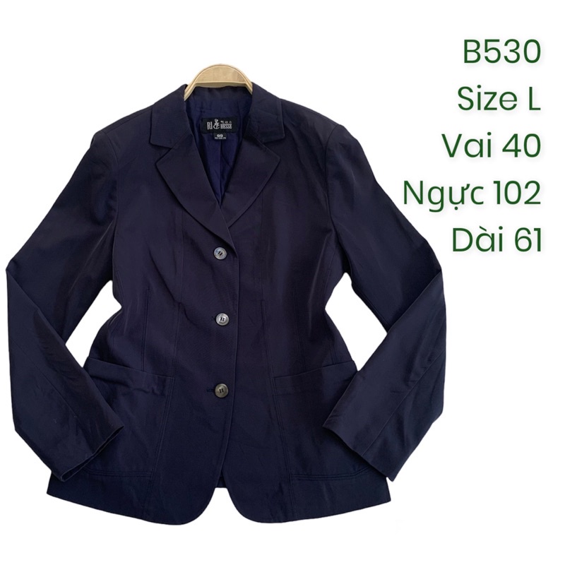 Áo khoác blazer B530 form suông rộng 2hand Hàn si ảnh thật