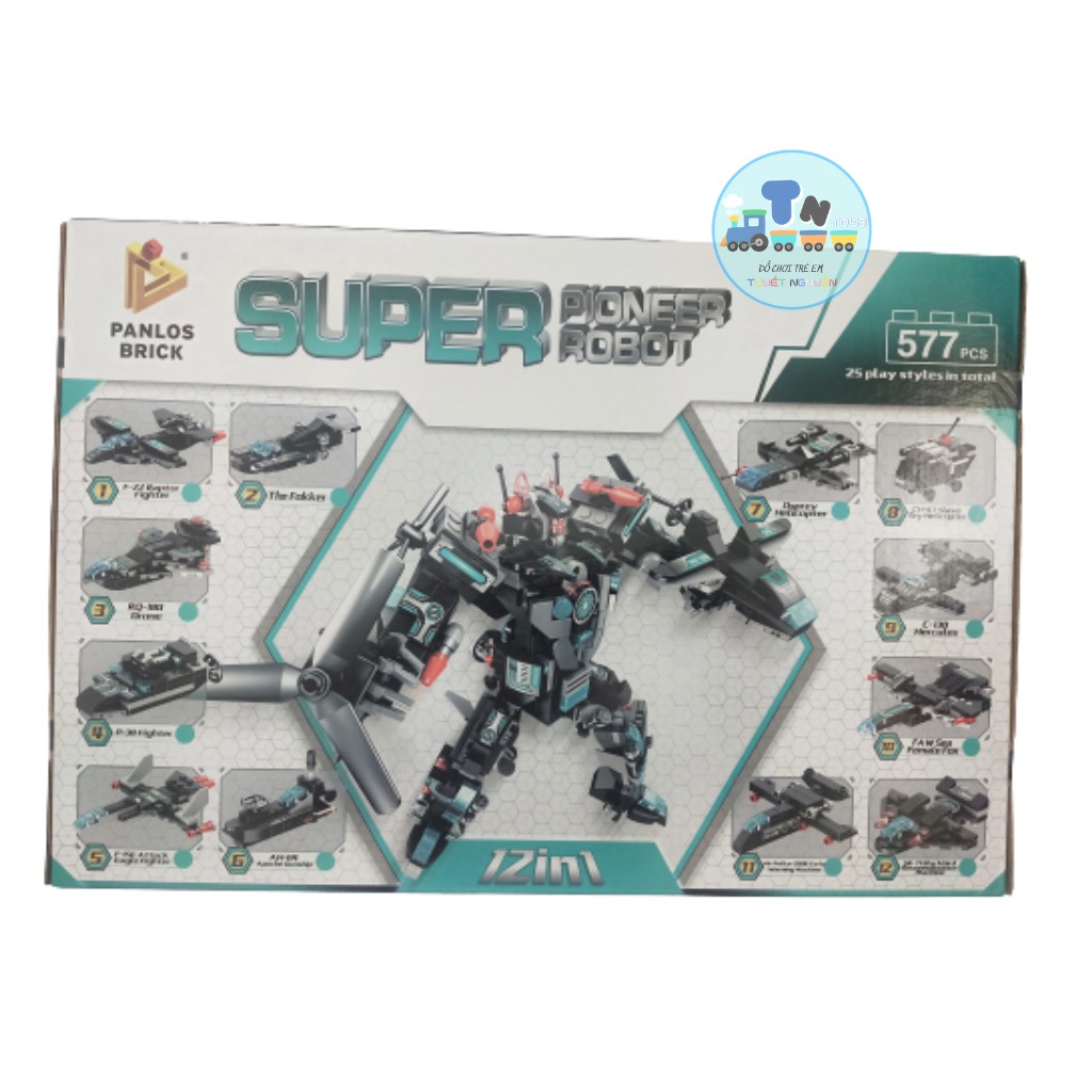 LEGO SUPER PIONEER ROBOT LẮP RÁP SIÊU ROBOT 12IN1 GỒM 577 CHI TIẾT