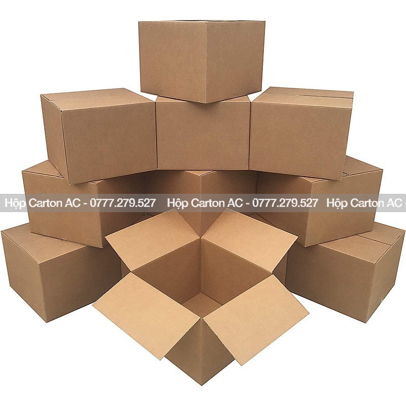 Hộp carton bao bì kích thước 10x6x6, thùng giấy cod gói hàng, bìa cứng đóng hàng nắp đậy giá rẻ