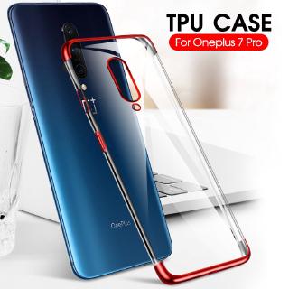 Ốp điện thoại TPU mềm trong suốt siêu mỏng viền kim loại cho Oneplus 5T 6T 6 7 Pro