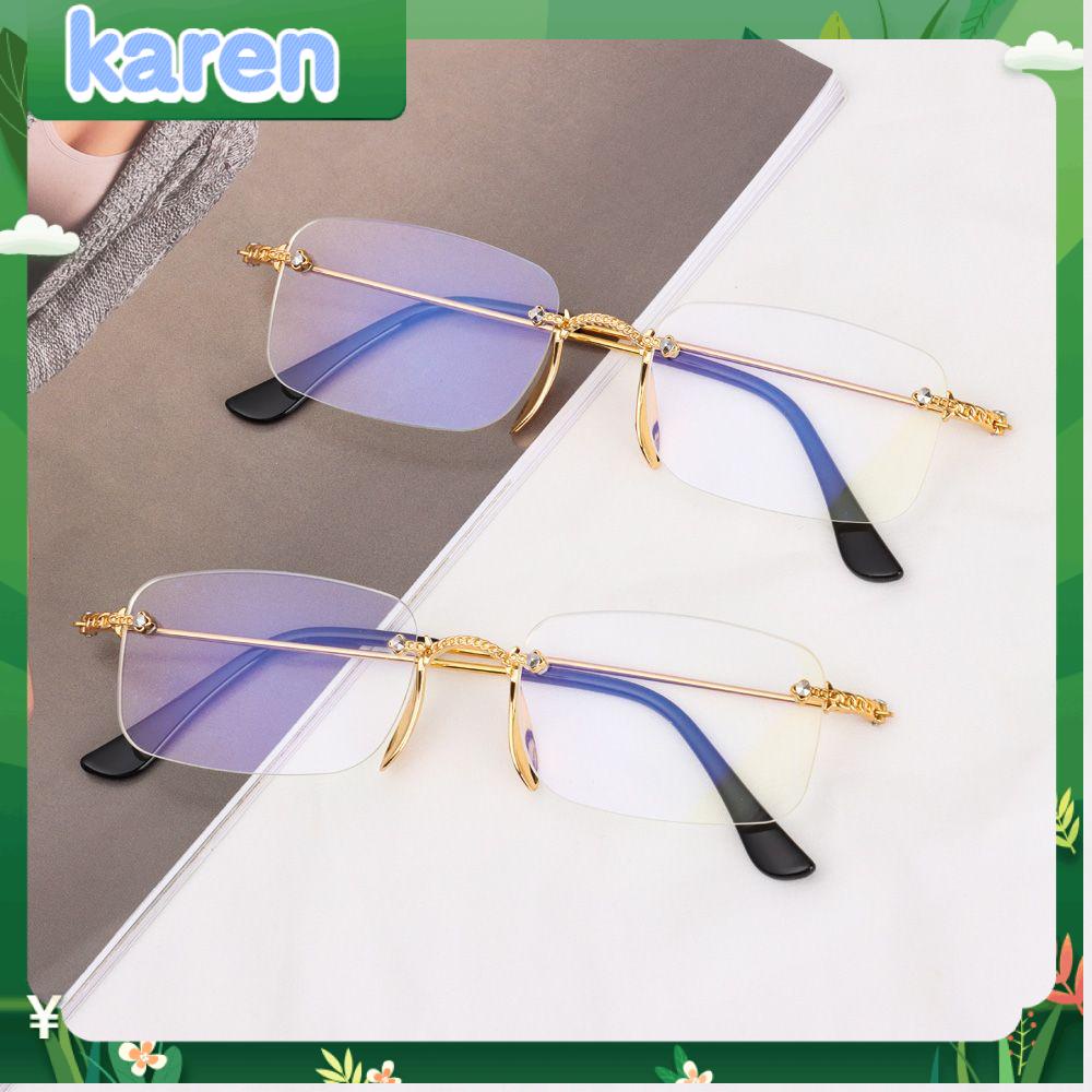 Mắt Kính Đọc Sách Gọng Kim Loại Siêu Nhẹ Chống Tia UV Cao Cấp