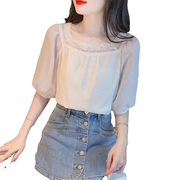 FF9042 Áo chiffon ngắn tay nữ hè hàng nhập