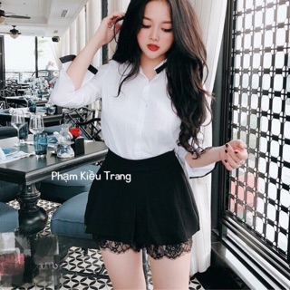 Quần giả váy chân ren Sale