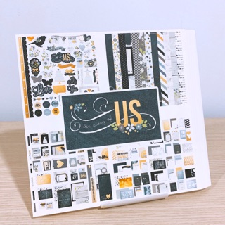 Bộ giấy story of us làm lovebox, scrapbook